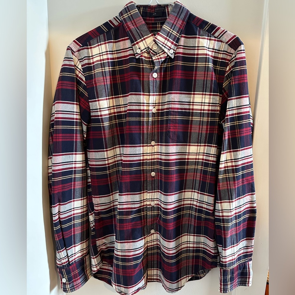 J. Crew Oxford Plaid Button-down Shirt Size Small